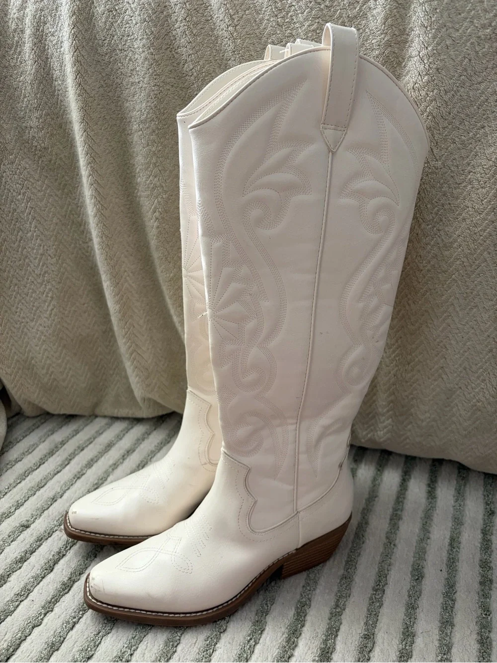 Target White Over-the-Knee Western Boots
